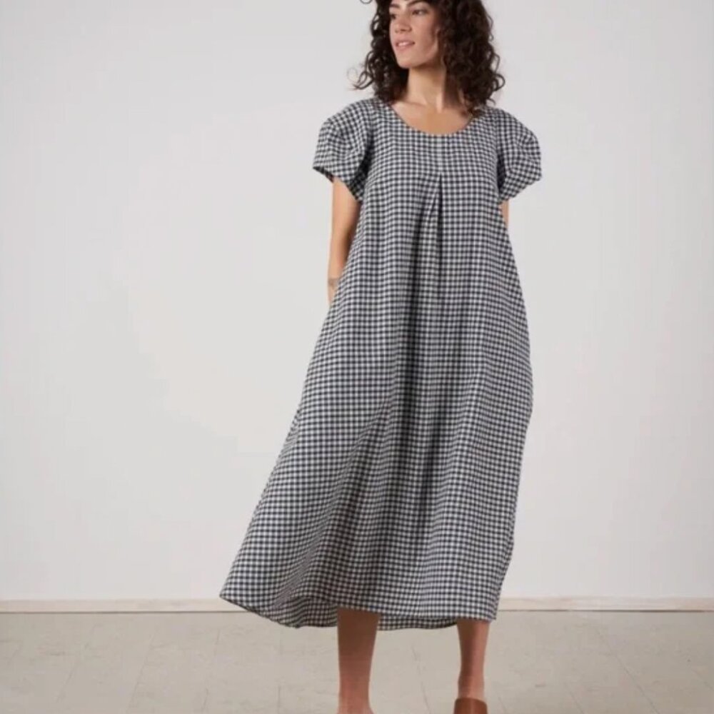 Fabiana Pigna Darcy Dress in Black and White Gingham Size M